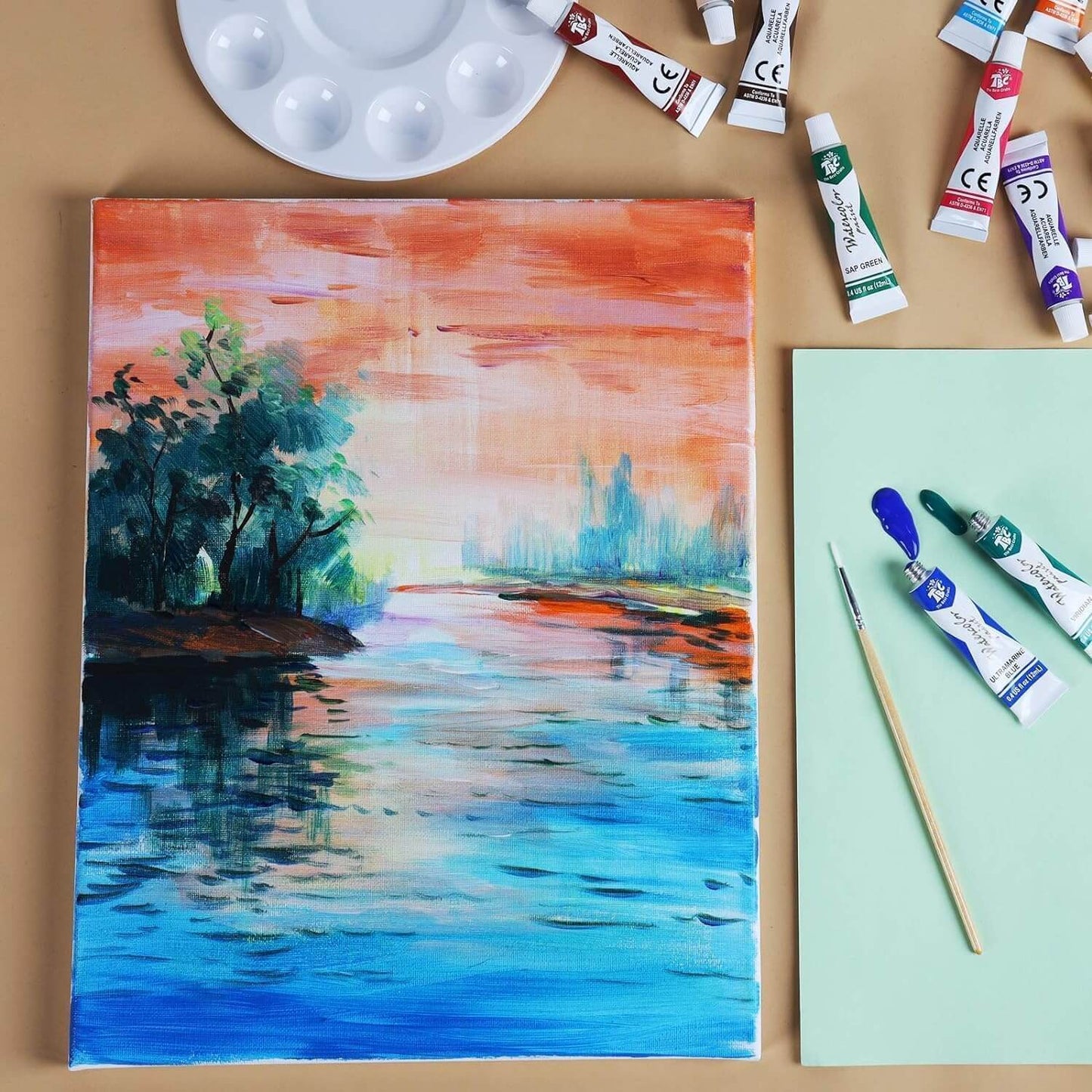 Stationery Island (28X36cm) 11" x 14" White Canvas Panels - Pack of 12