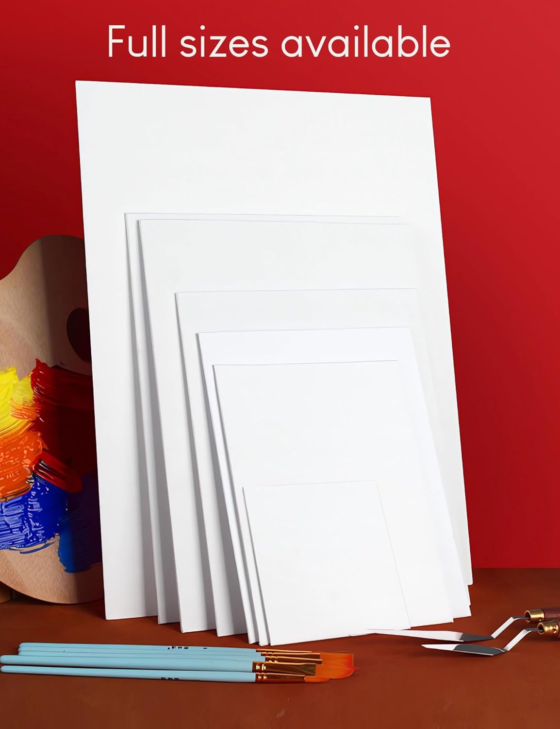 Stationery Island (30X40cm) 12" x 16" White Canvas Panels - Pack of 4