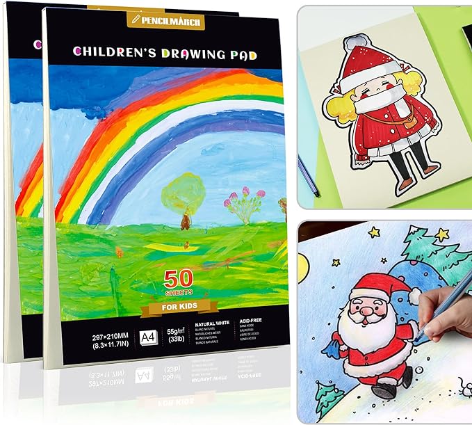 A4 Children Watercolour Paper - 55gsm - 50 Pages