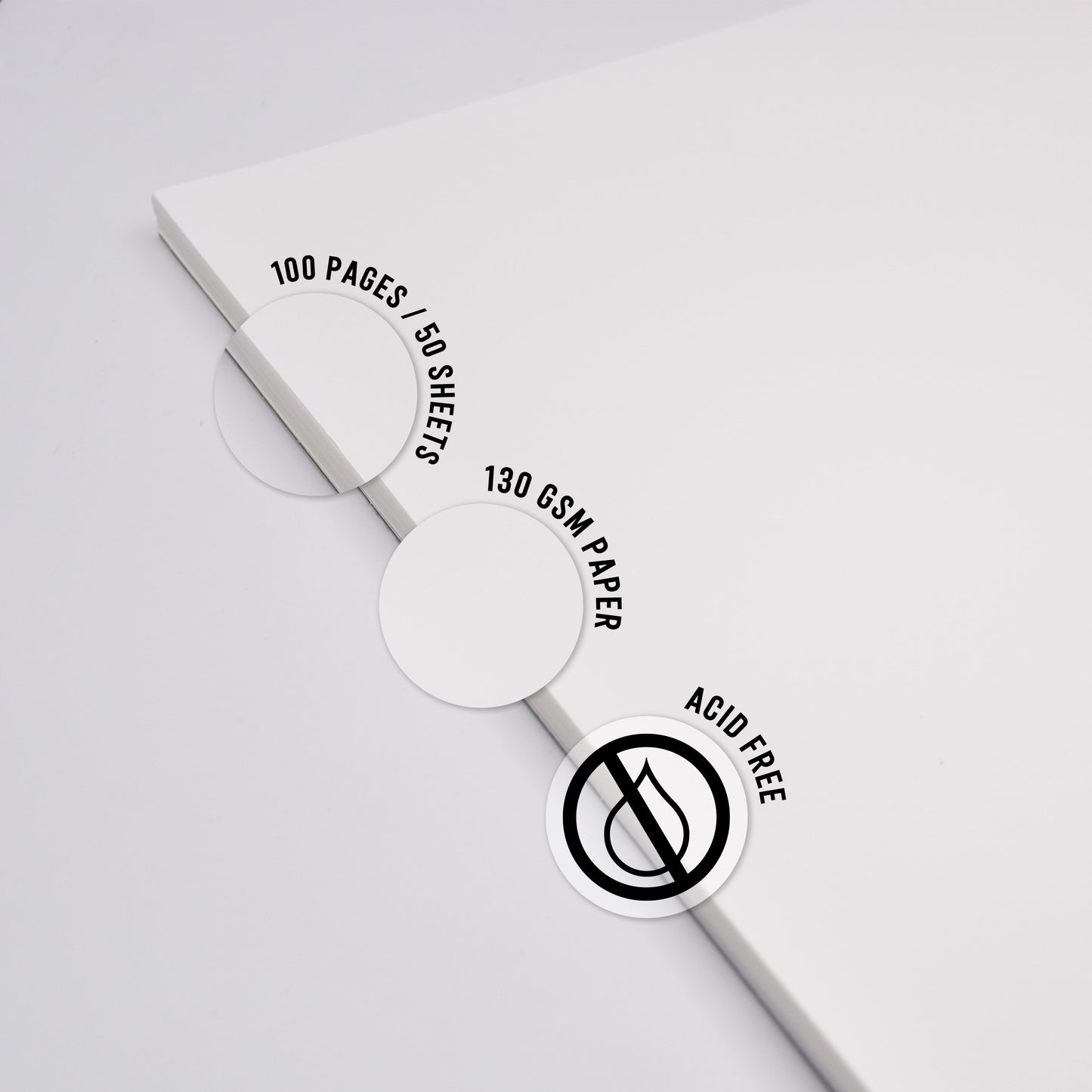 The A3 spiral bound sketchbook has 100 pages with 130GSM paper that is acid free - Stationery Island