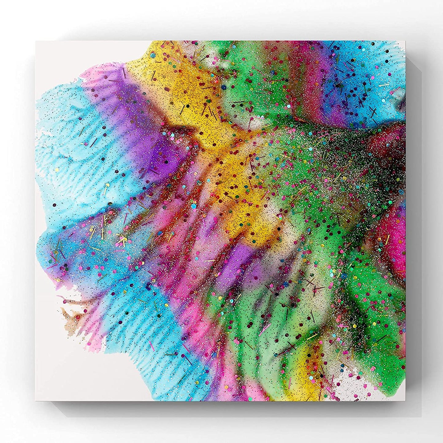 A painting created using the TBC washable sparkle Tempera paints and brush - Stationery Island
