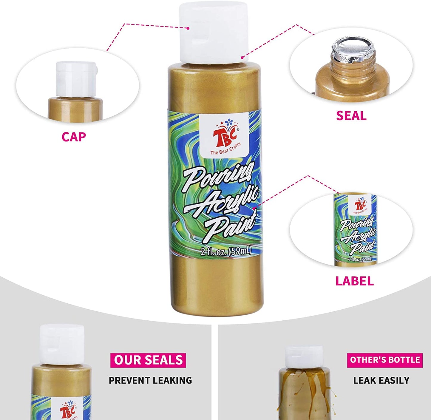 A seal on the paint bottle to prevent leaking - Stationery Island