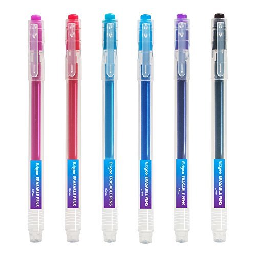 A pack of 6 assorted Ezigoo erasable pens - Stationery Island