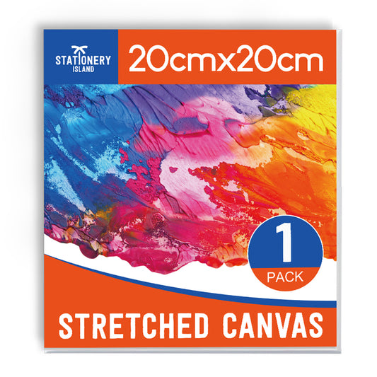Stationery Island (20X20cm) 8" x 8" White Stretched Canvases - Pack of 1