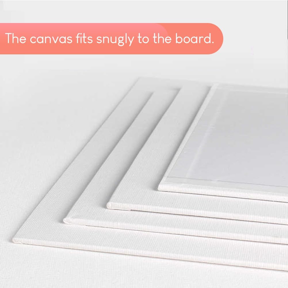 Stationery Island (24X30cm) 9" x 12" White Canvas Panels - Pack of 4