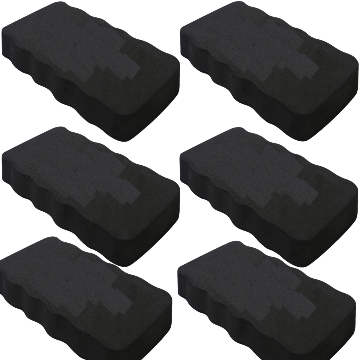 Stationery Island magnetic whiteboard erasers, pack of 6