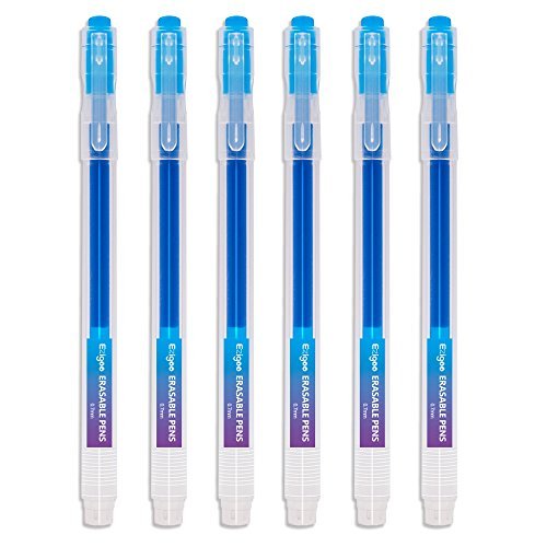 A pack of 6 blue Ezigoo erasable pens - Stationery Island