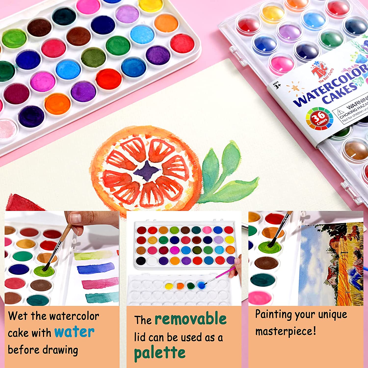 How to create a painting using the watercolours from the TBC Tempera washable kids paint - Stationery Island